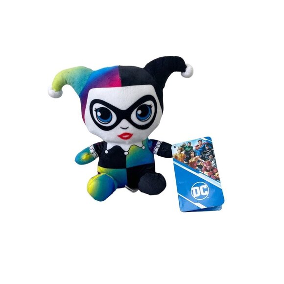 DC Comics Harley Quinn Rainbow Gradient Multi Color 3081320 Stuffed Plush Toy 7” - Picture 1 of 6